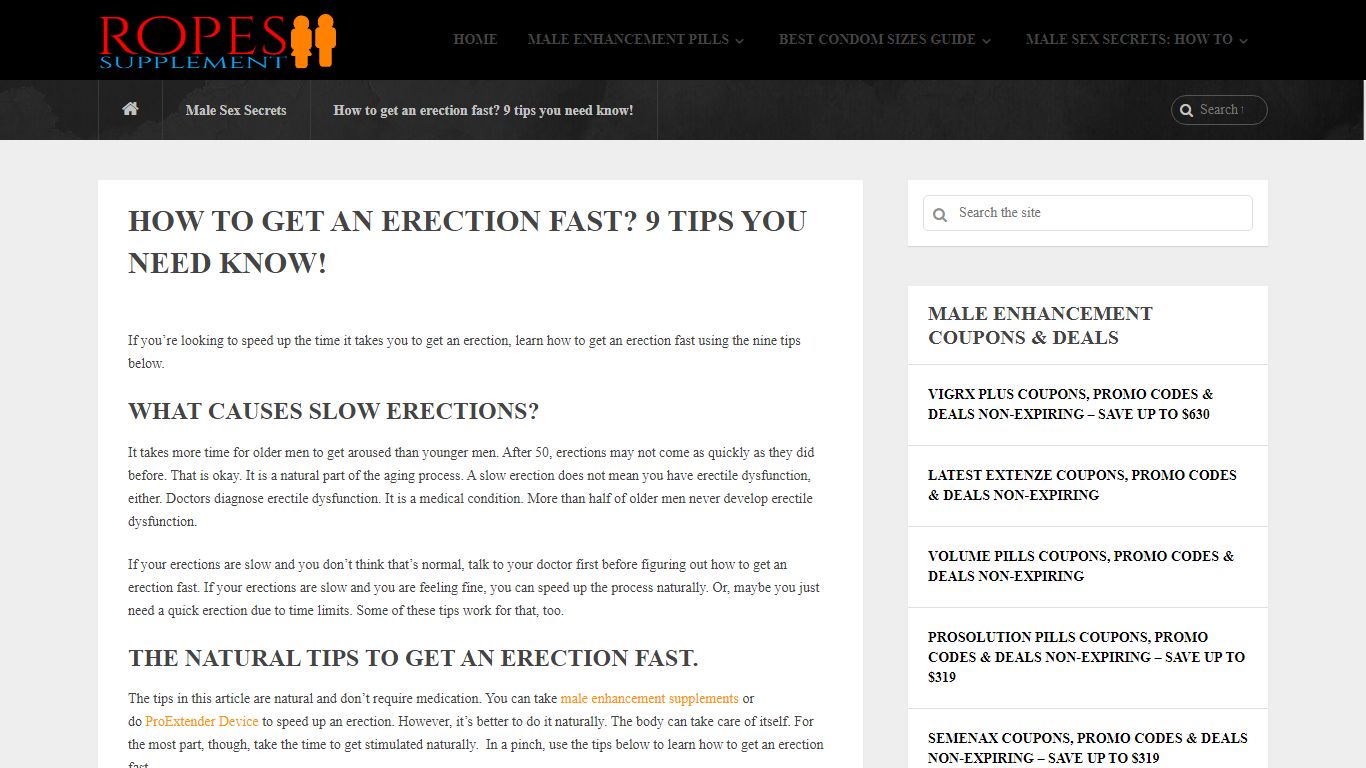 How to get an erection fast? 9 tips you need know! - RopesSupplement.com